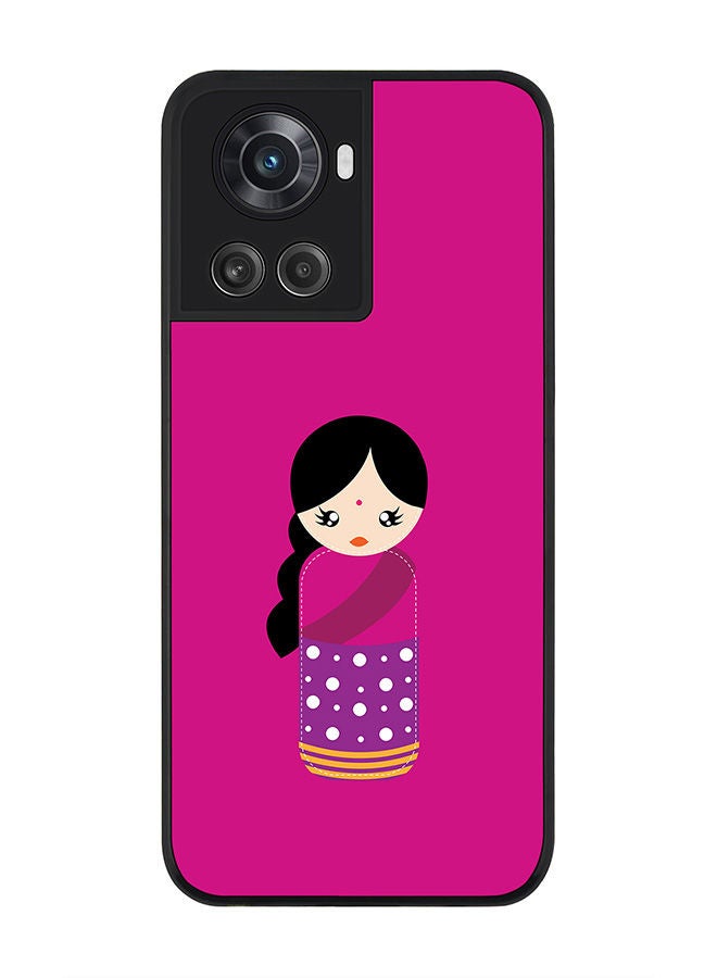 Stylizedd Rugged Black edge case for OnePlus 10R 5G/OnePlus Ace 5G Slim fit Soft Case Flexible Rubber Edges Anti Drop TPU Gel Thin Cover - Indian Doll - Image 1