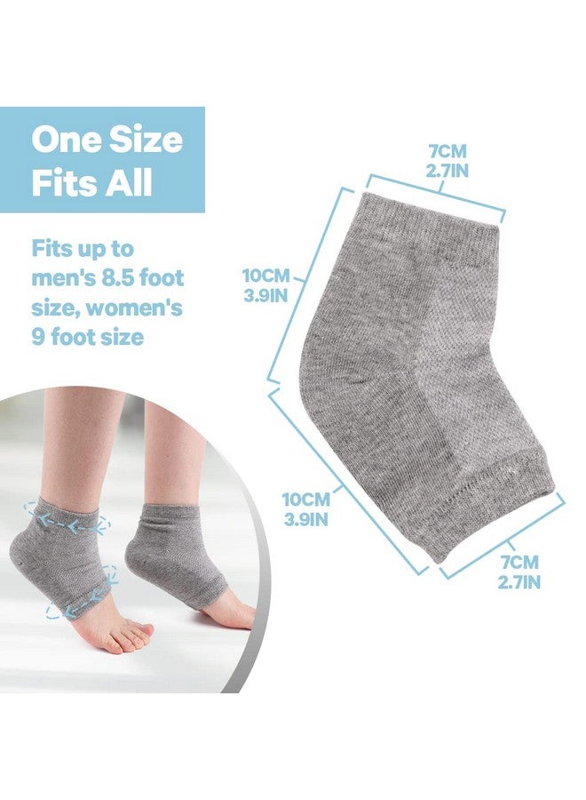 HilphÃ‚®2 Pairs Moisturizing Heel Socks, Vented Moisturizing Gel Socks for Cracked Heels, Day Night to Heal and Treat Dry Hard Cracked Heel,Damaged Cuticles and Calluses Skin - Image 4