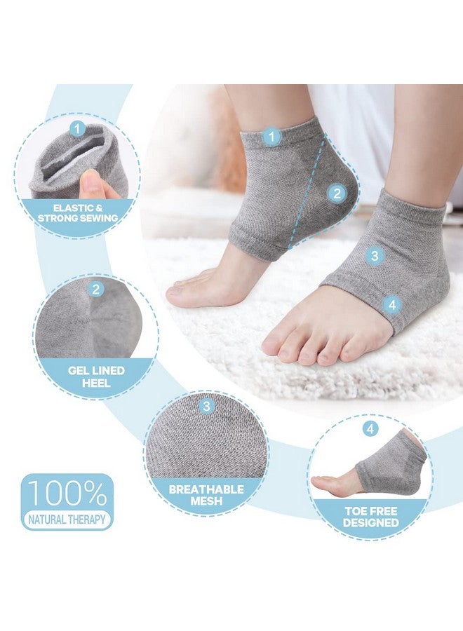 HilphÃ‚®2 Pairs Moisturizing Heel Socks, Vented Moisturizing Gel Socks for Cracked Heels, Day Night to Heal and Treat Dry Hard Cracked Heel,Damaged Cuticles and Calluses Skin - Image 2