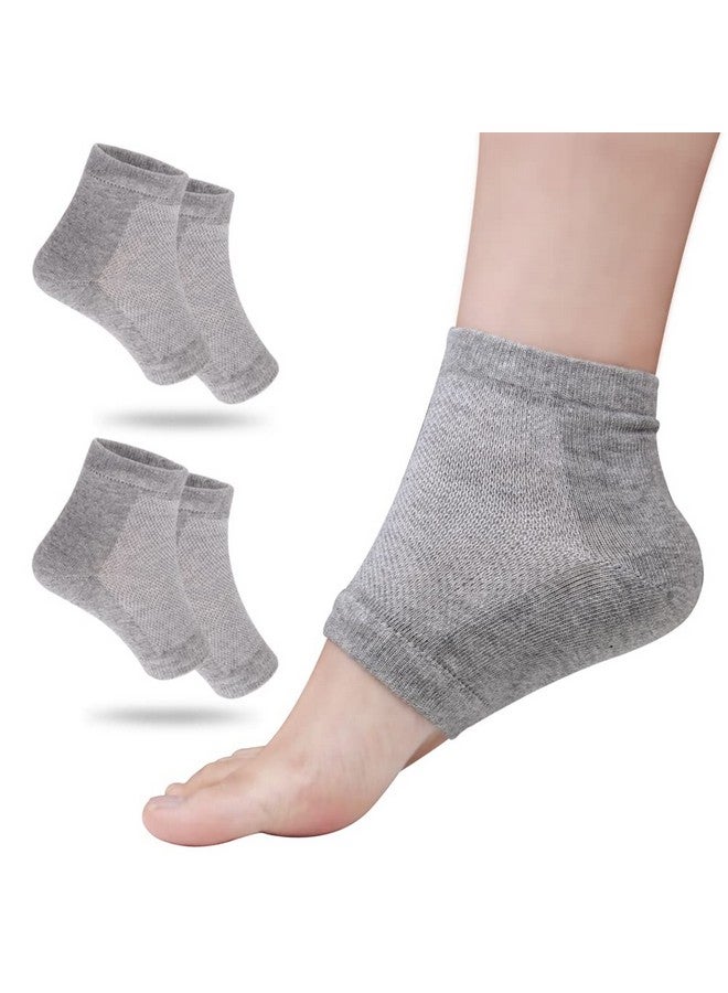 HilphÃ‚®2 Pairs Moisturizing Heel Socks, Vented Moisturizing Gel Socks for Cracked Heels, Day Night to Heal and Treat Dry Hard Cracked Heel,Damaged Cuticles and Calluses Skin - Image 1