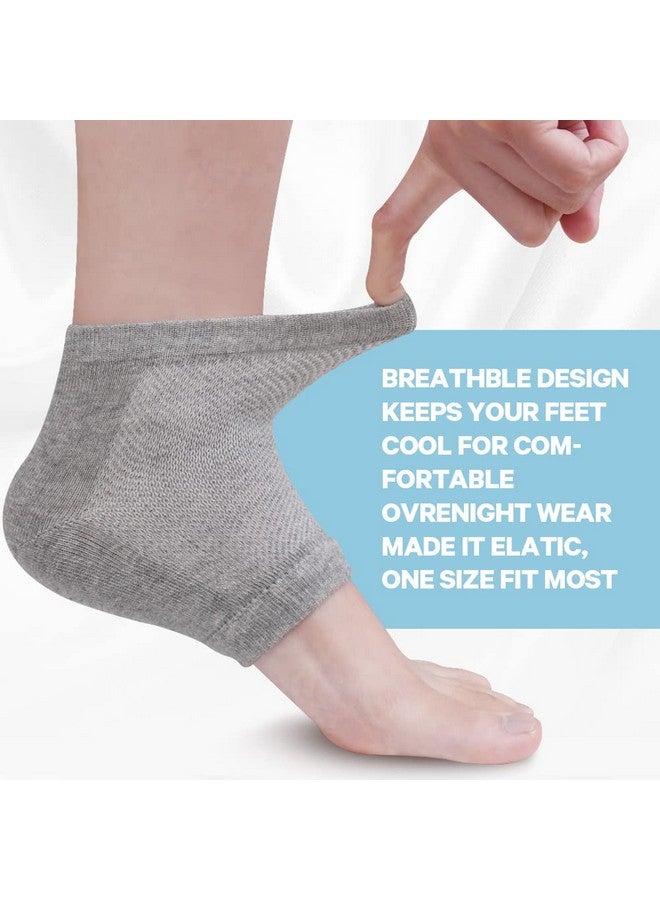 HilphÃ‚®2 Pairs Moisturizing Heel Socks, Vented Moisturizing Gel Socks for Cracked Heels, Day Night to Heal and Treat Dry Hard Cracked Heel,Damaged Cuticles and Calluses Skin - Image 5