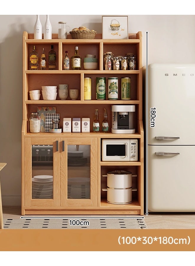 إن كي أكس خزانة تخزين داخل غرفة المعيشة خشب لون بني 100*30*180 سم - Image 2