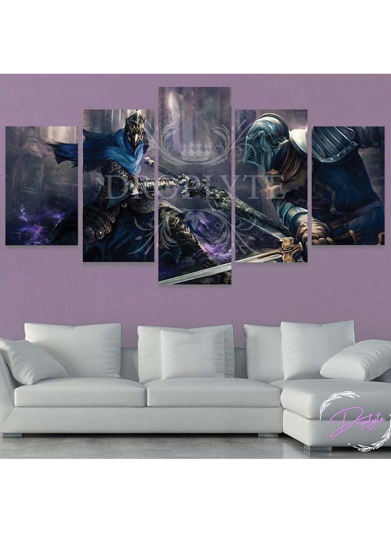 Droplyte 5 Piece Animated Wall Art Wall Decor Card Board MDF Home Décor  - Image 1
