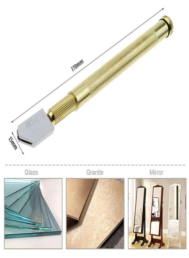 RIVUGJA Professional Pencil Shape and Design Glass Cutter Tool Self-Oiling Cutter for Thick Glass Mosaic and Tiles - Image 2