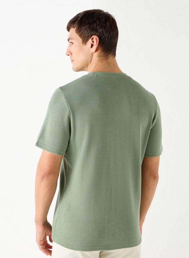 سبلاش فيڤ تيشيرت بياقة دائرية وأكمام قصيرة بنقوش - Image 3