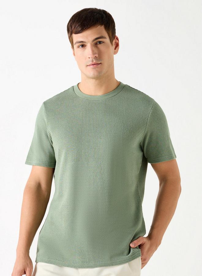 سبلاش فيڤ تيشيرت بياقة دائرية وأكمام قصيرة بنقوش - Image 1