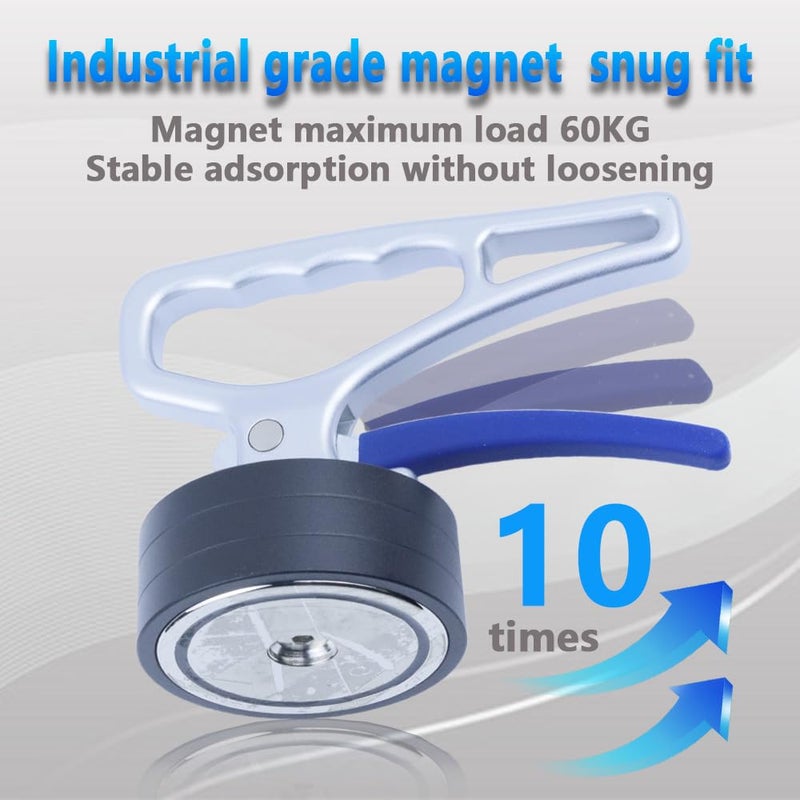Heavy Duty 60kg Magnetic Pickup Tool Portable Crane with Quick Release Ergonomic Grip - Image 3