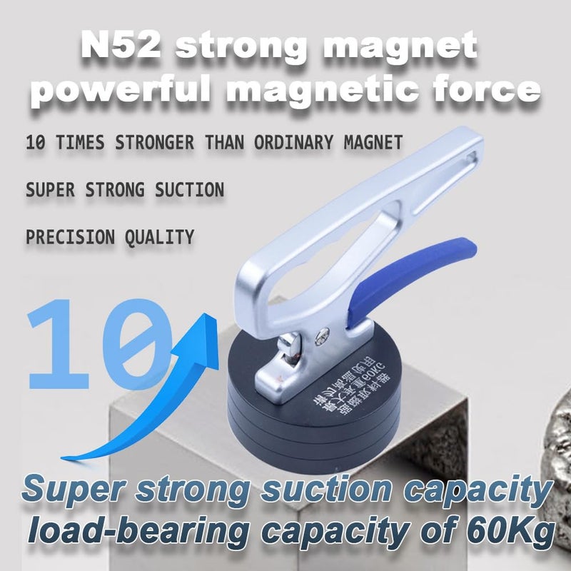 Heavy Duty 60kg Magnetic Pickup Tool Portable Crane with Quick Release Ergonomic Grip - Image 4