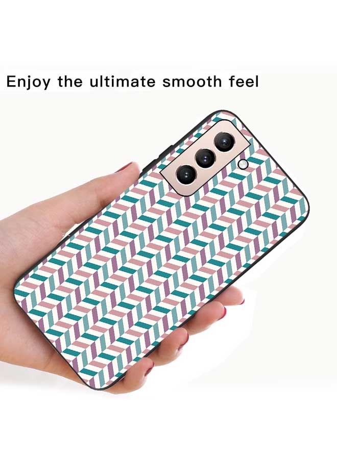 Okteq OKTEQ TPU Protection and Hybrid Rigid Clear Back Cover Case Blue Pattern for Samsung Galaxy S22 5G  - Image 2