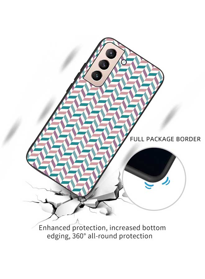Okteq OKTEQ TPU Protection and Hybrid Rigid Clear Back Cover Case Blue Pattern for Samsung Galaxy S22 5G  - Image 3