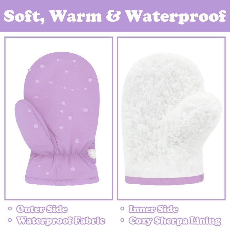 Sarfel Kids Snow Gloves Waterproof Toddlers Mittens 4T Toddler Glove Ages 2-4 Toddlers Waterproof Mittens Toddler Girl Gloves - Image 5