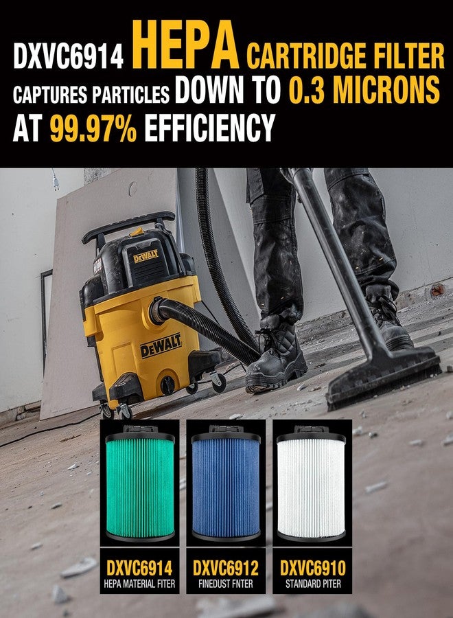 ديوالت طقم فلتر وحقيبة مكنسة كهربائية من دي والت، خرطوشة بديلة عالية الكفاءة لمرشحات HEPA، عبوة من 3 أكياس غبار دقيقة ومحول أدوات كهربائية، للمكنسة الكهربائية الرطبة والجافة - Image 2