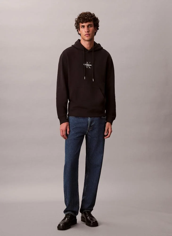 Calvin Klein Jeans  Cotton Terry Monogram Hoodie for Men | Best Price UAE