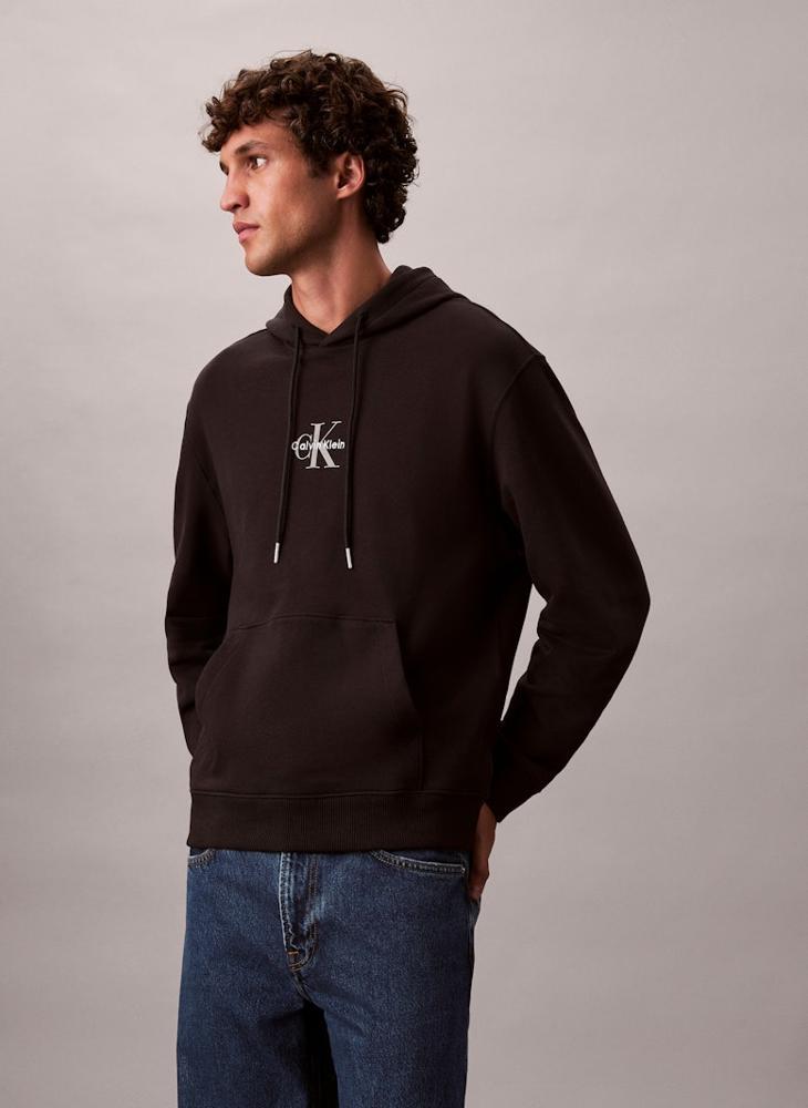 Calvin Klein Jeans Cotton Terry Monogram Hoodie - Image 1
