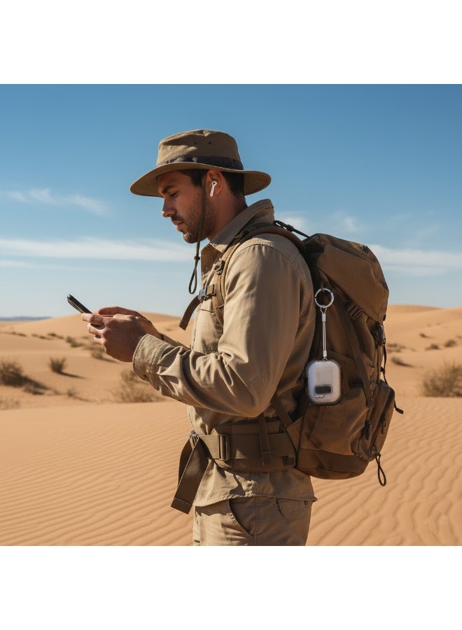 AirPods Pro 3 2025 Cover Case with Lock, Drop-proof and Shockproof Protective Case Cover with Keychain for Apple AirPods Pro 3 for Women Men, Transparent Black - Image 5