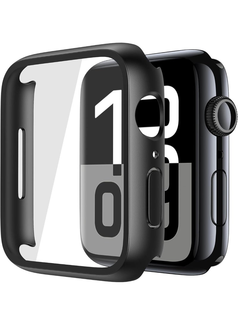اماروها جراب زجاجي لساعة Apple Watch جراب زجاجي مقوى متوافق مع Apple Watch Series 11 Series 10 46 مم، واقي شاشة صلب من البولي كربونات للحماية الشاملة، غطاء خفيف الوزن مقاوم للخدش للغاية لـ iWatch - Image 1