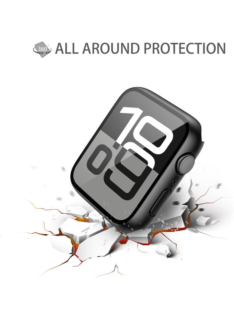 اماروها جراب زجاجي لساعة Apple Watch جراب زجاجي مقوى متوافق مع Apple Watch Series 11 Series 10 46 مم، واقي شاشة صلب من البولي كربونات للحماية الشاملة، غطاء خفيف الوزن مقاوم للخدش للغاية لـ iWatch - Image 4