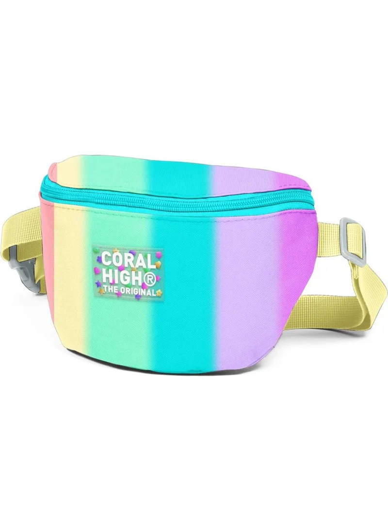 CORAL HIGH Colorful Striped Waist Bag 11538