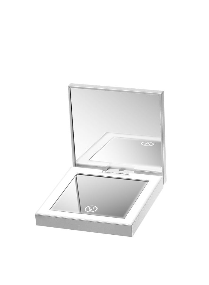 فلاي هسو مرآة مستحضرات التجميل المحمولة مع ضوء LED USB قابلة للشحن - Image 1