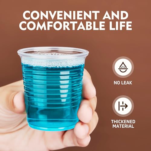 YEEHAW 100 Pack 3 oz Bathroom Plastic Cups, Disposable Mouthwash Cups, Samll Plastic Cup 3 oz for Cold Beverages, Ideal for Party, Tasting and Drinking - Image 2