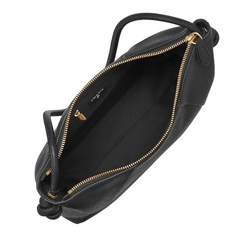 Fossil Women's Willa Leather Shoulder Bag, Black - Image 3