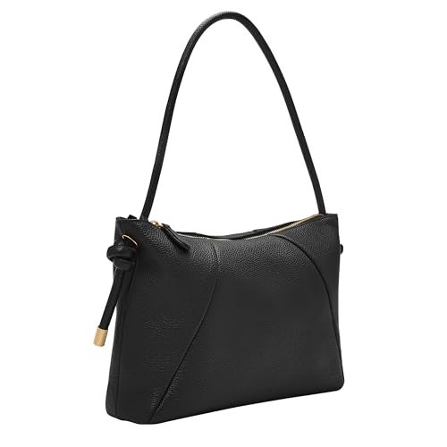 Fossil Women's Willa Leather Shoulder Bag, Black - Image 5