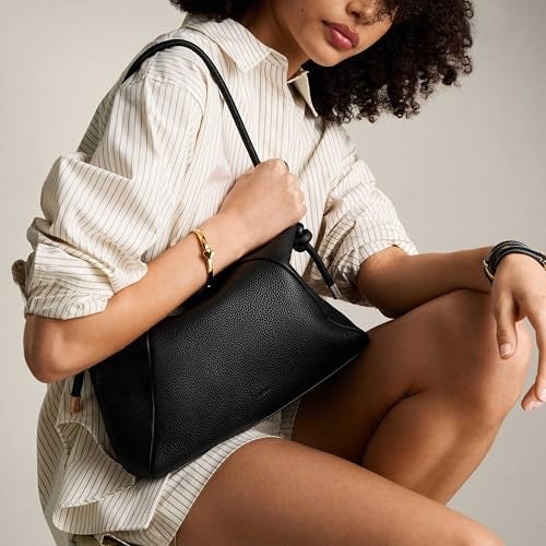 Fossil Women's Willa Leather Shoulder Bag, Black - Image 2