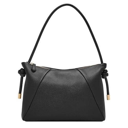 Fossil Women's Willa Leather Shoulder Bag, Black - Image 1