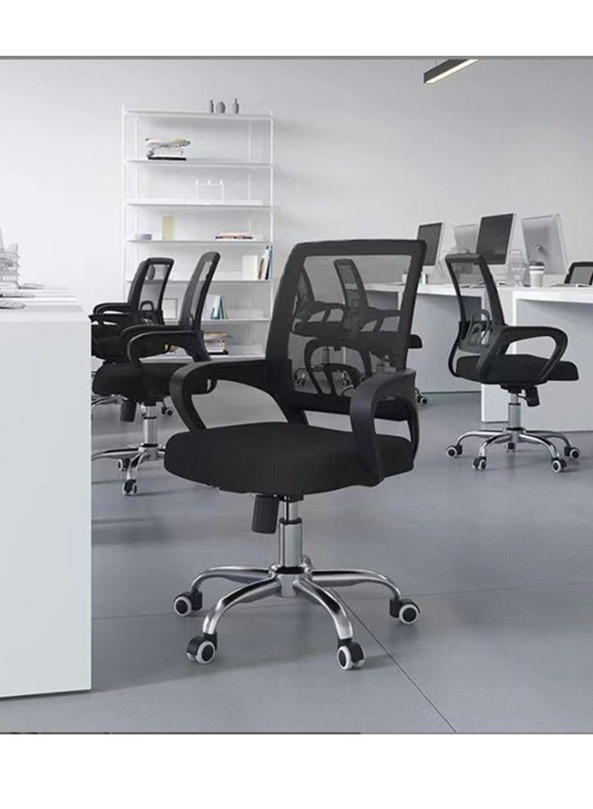 JCB CHIC Desk Chair Office Chair for Home Height Adjustable Mid Back Mesh Computer Chair with Lumbar Support Mesh Swivel Computer Office Ergonomic Executive Chair - Image 1