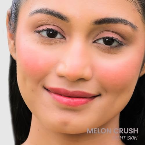 LAMIOR Bouncy Jelly Lip & Cheek Stain - Melon Crush | 90% Natural, Hydrating, Buildable Color | Skincare-Powered, Vegan, Cruelty-Free, Non-Comedogenic & Long-Lasting - Image 4