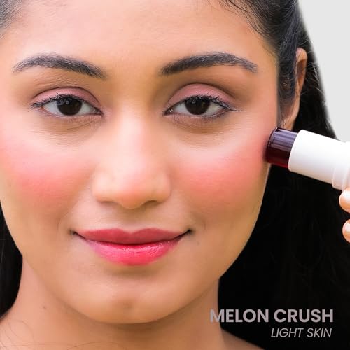 LAMIOR Bouncy Jelly Lip & Cheek Stain - Melon Crush | 90% Natural, Hydrating, Buildable Color | Skincare-Powered, Vegan, Cruelty-Free, Non-Comedogenic & Long-Lasting - Image 5