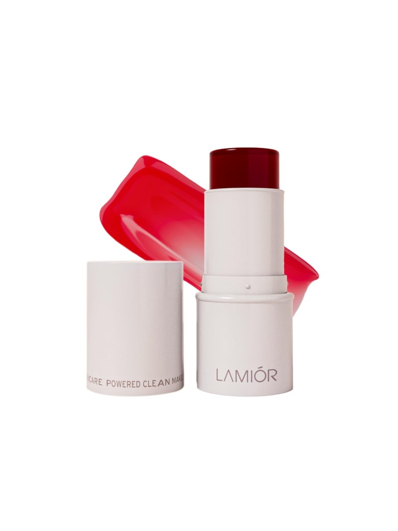 LAMIOR Bouncy Jelly Lip & Cheek Stain - Melon Crush | 90% Natural, Hydrating, Buildable Color | Skincare-Powered, Vegan, Cruelty-Free, Non-Comedogenic & Long-Lasting - Image 1