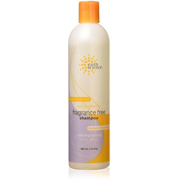 Earth Science Fragrance Free Shampoo with mild coconut-based cleansers for sensitive scalp & hair â€” 12 oz. (Pack of 2)