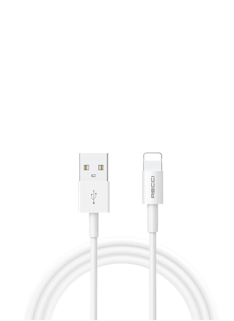 Recci - Recci, RTC-P05L, Silicone Material Fast Charging and Data Transfer Cable, USB to Lightning 2.4A Port Support Fast Charging, Compatible with All Lightning Devices, Cord Length 150cm, - Image 1