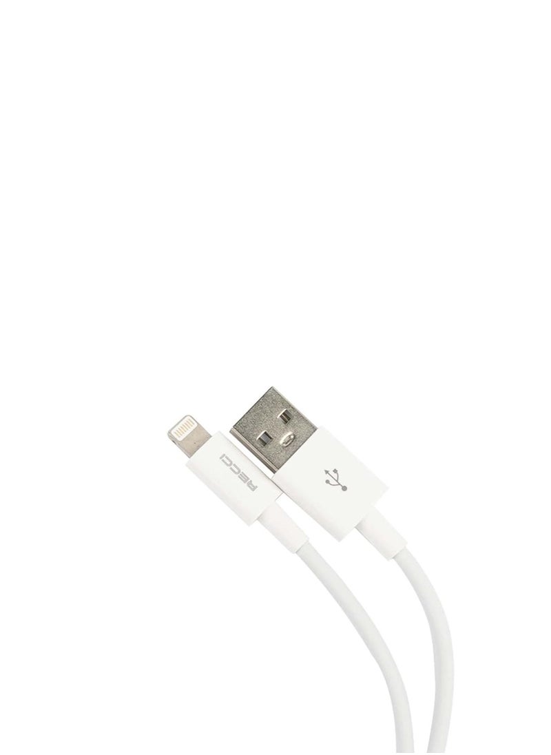 Recci - Recci, RTC-P05L, Silicone Material Fast Charging and Data Transfer Cable, USB to Lightning 2.4A Port Support Fast Charging, Compatible with All Lightning Devices, Cord Length 150cm, - Image 1