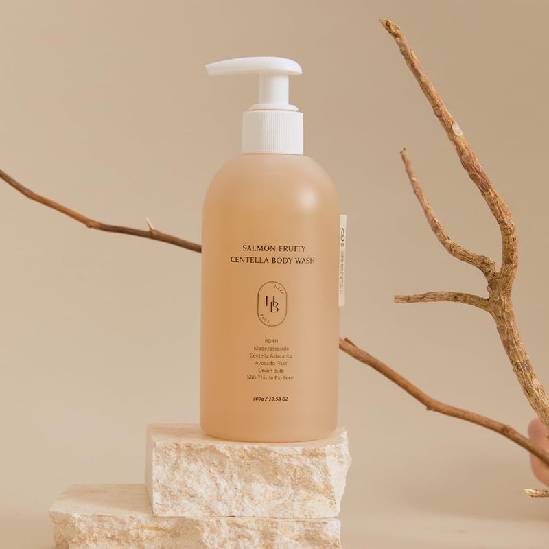 HEVEBLUE Salmon Fruity Centella Body Wash - Sensitive Skin, Korean Skincare, Bodycare, Hypoallergenic, Allergen-free Fragrance, PDRN, Salmon PDRN, Moisturizing, Natural Surfactants, K-Beauty - Image 3