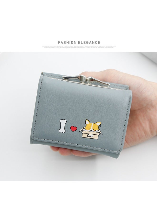 NIBEMINENT Women's Purse Cartoon Cute Clutch Purse Coin Purse Pu Triple Fold Women's Short Purse Money Clip  - Image 2