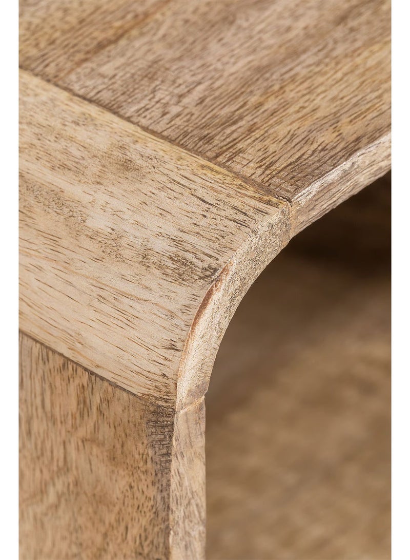أرتيسانيا - المنزل والمعيشة طاولة جانبية للسرير من خشب المانجو من يولارا (30 × 55 سم) - Image 4