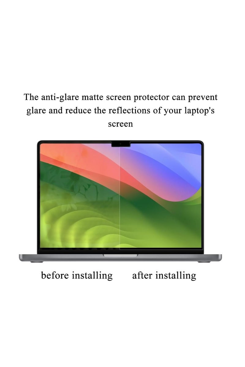 1Pack Anti Glare Matte Screen Protector Compatible with MacBook Air 15.3" with M4/M3/M2 Chip (Models A3241/A3114/A2941), Anti-Reflection & Scratch-Resistant Accessories 3H Hardness Protector for MacBook Air 15 Inch (Matte Clear) - Image 2