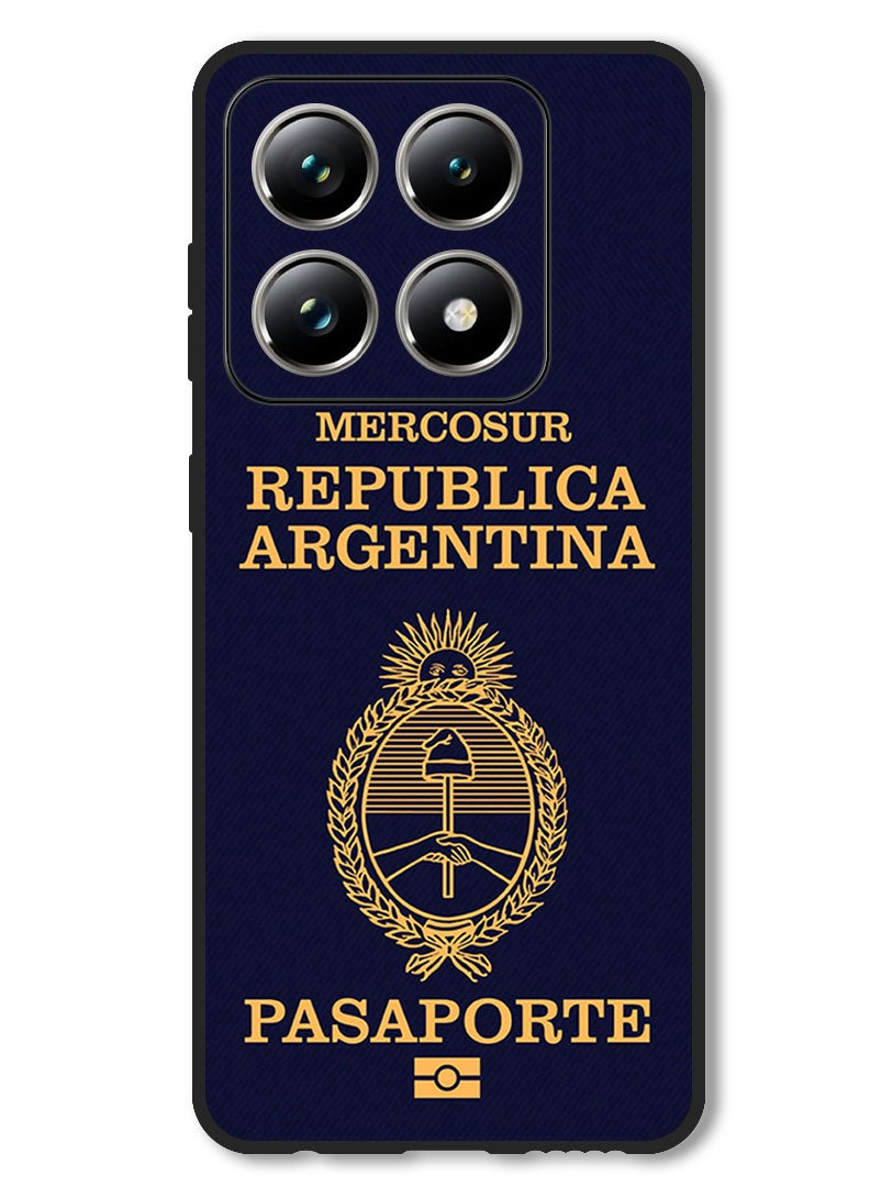 Theodor Case Compatible with Xiaomi 14T Protection Shockproof Bumper Cover Argentina Passport - Image 1