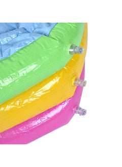 Zerodis Toy Round Pool, Three-Ring Rainbow Foldable Inflatable Swimming Tub Baby Waterproof Play House Sand Table Fishing Toy Toddlers Shower Bathtub for Children Kids(60cm)  - Image 4
