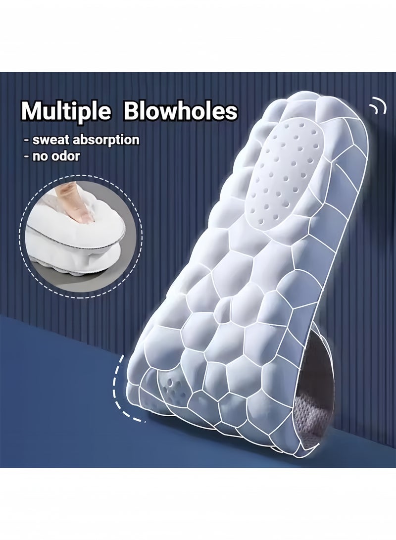 4D Latex Sport Insoles for Shoes, High Elastic Orthotic Cushion Pads, Arch Support Breathable Shock Absorption Inserts (Cut to Size, Unisex)  - Image 4
