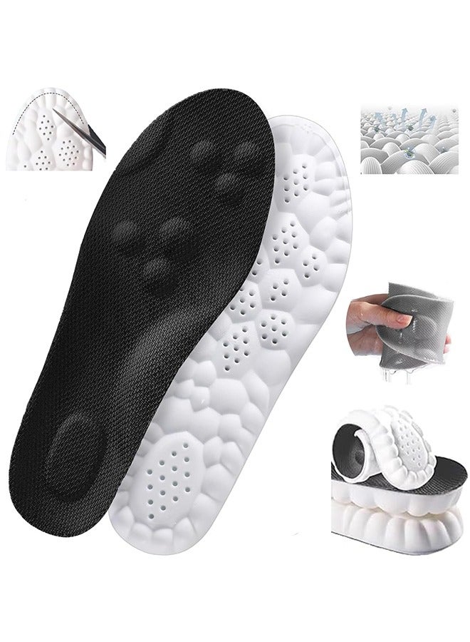 4D Latex Sport Insoles for Shoes, High Elastic Orthotic Cushion Pads, Arch Support Breathable Shock Absorption Inserts (Cut to Size, Unisex)  - Image 1
