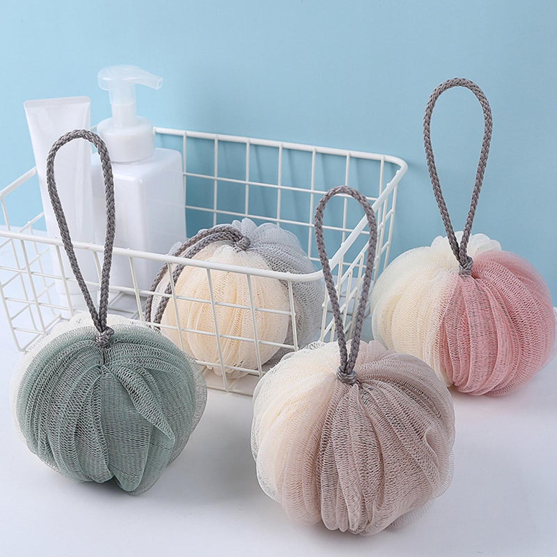 Bath Sponge Shower Loofahs Mesh Pouf Shower Ball Body Scrubber Exfoliator for Men Women - Image 3