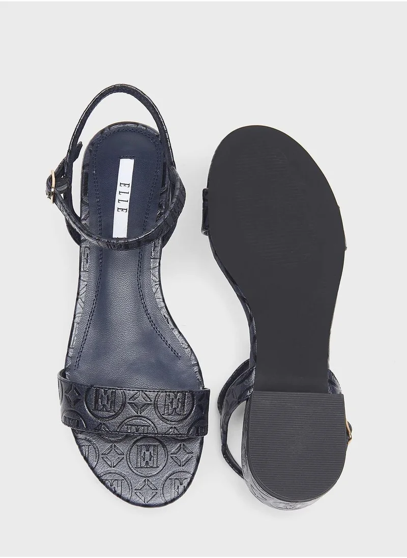 ELLE Multi Strap Block Heel Sandals