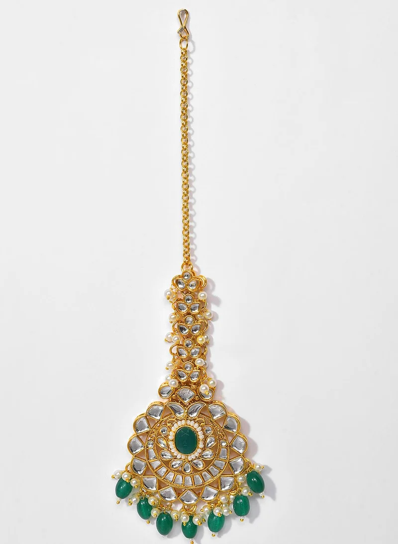 SOHI Stone Studded & Beaded Artificial Jewellery Set