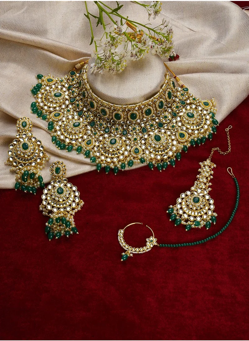 سوهي Stone Studded & Beaded Jewellery Set