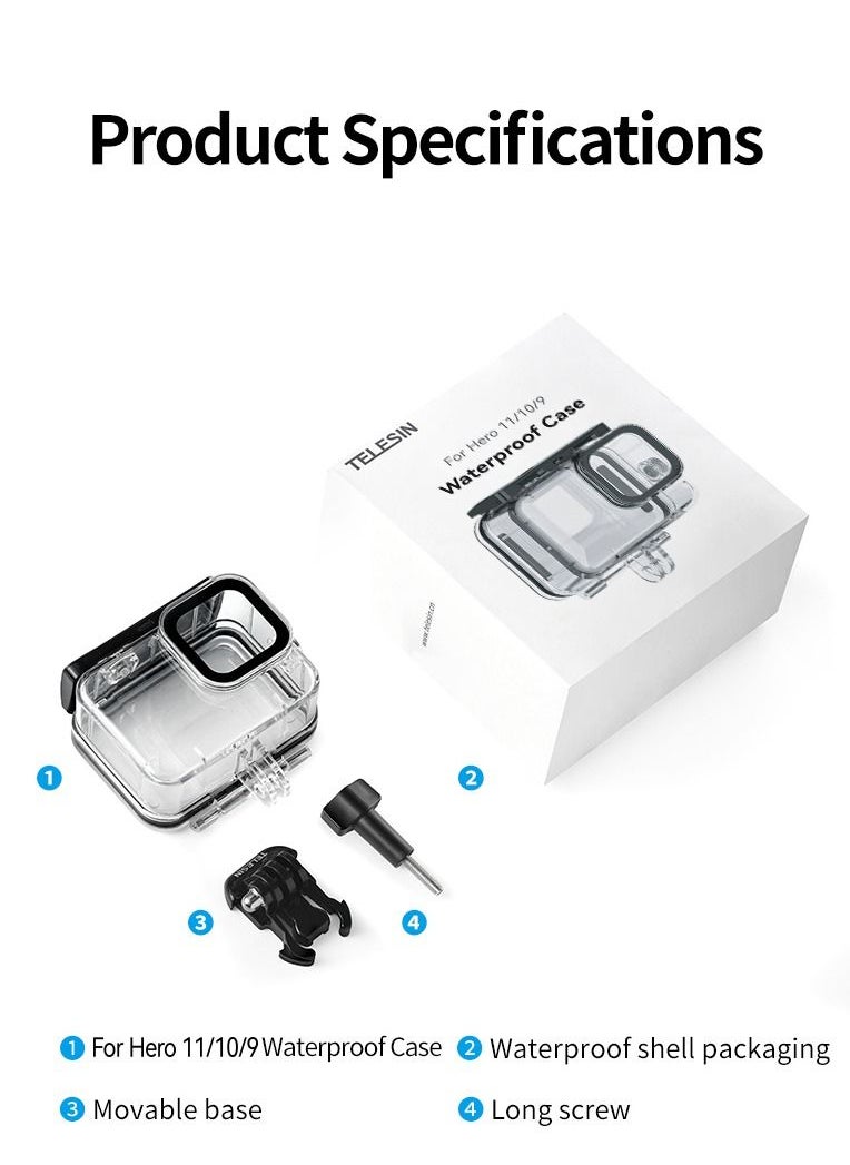 TELESIN - TELESIN Waterproof Case for GoPro HERO13/12/11/10/9 - Image 1
