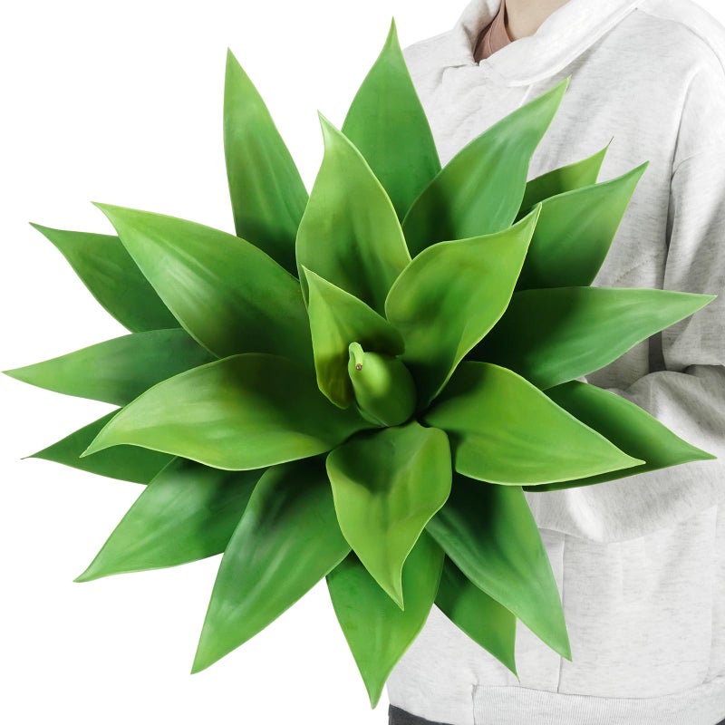 Velener Fake Agave Artificial Plants Fake Succulents Plant for Room Decor Unpotted Faux Agave Stems Plant for OutdoorIndoor Decor 22 inches