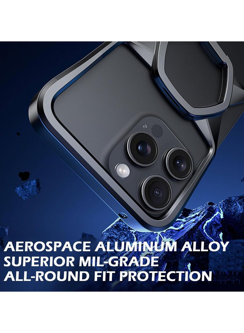 general Metal frameless case for iPhone 16 Pro Max, invisible stand ultra-thin minimalist frameless aviation aluminum alloy case - Image 3